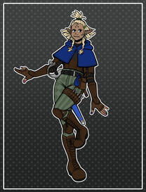 Full-body reference for an original DnD character - April 2024