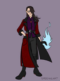 Full-body reference for an original DnD character - February 2024