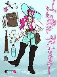 Full-body reference sheet for an original character - May 2024