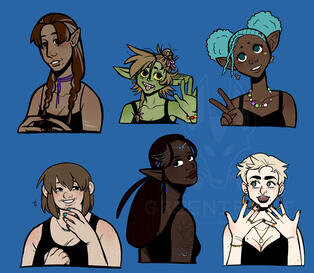 Various original character designs - July 2024